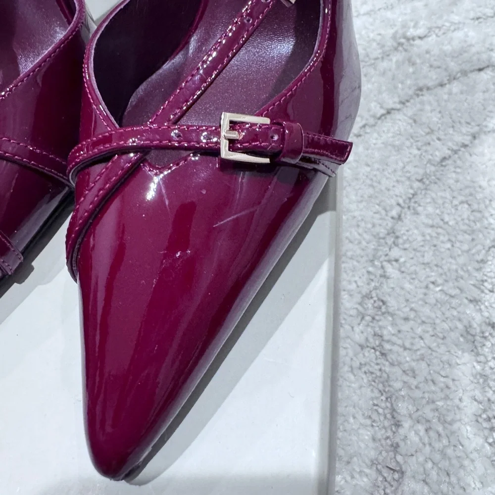 TONY BIANCO Garda Bordeaux Patent Heels in sz. 8